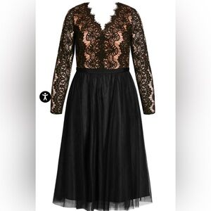 Black lace dress